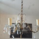 3-spoke brass chandelier