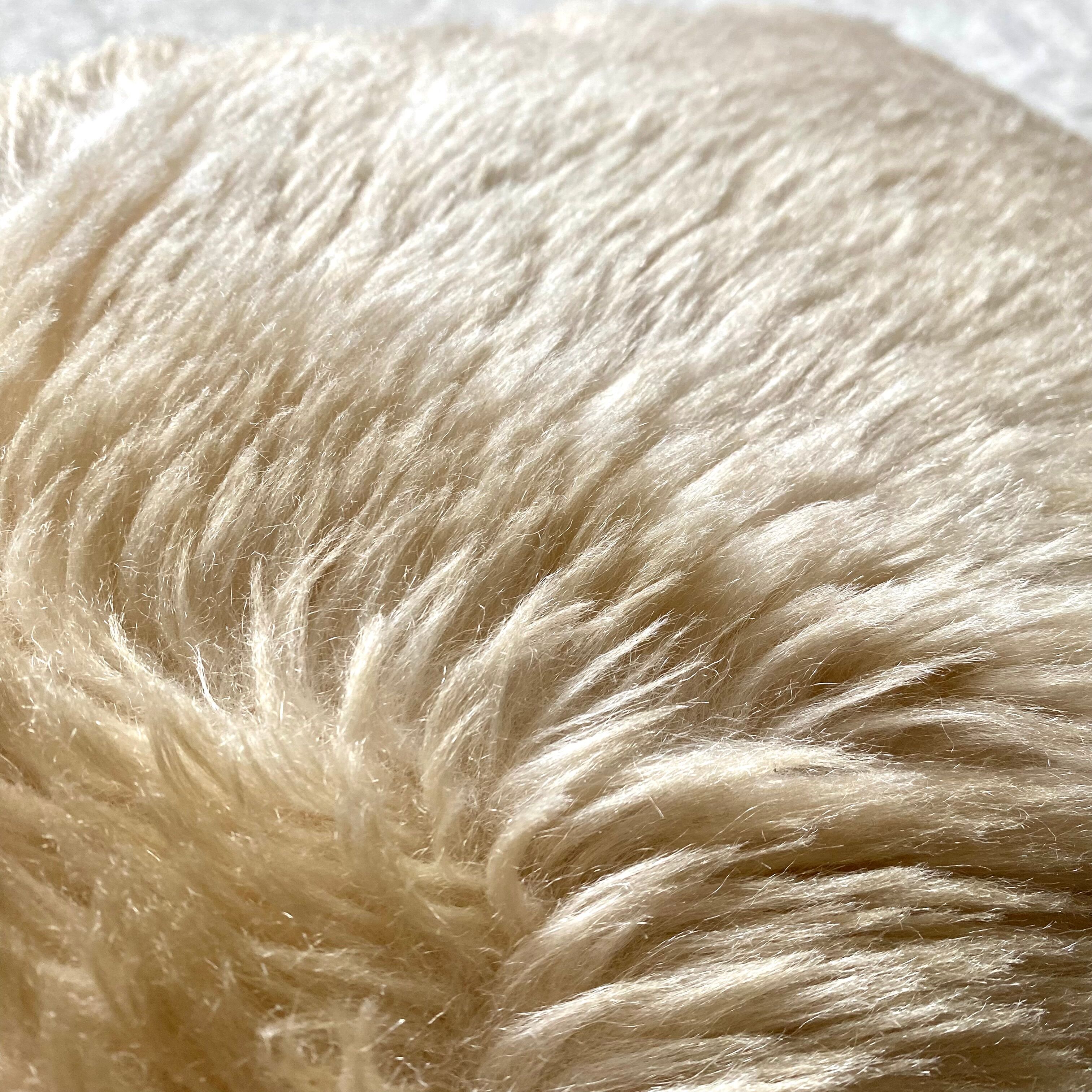 Coussin fourrure vintage années 70