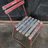 4 anciennes chaises de bistrot brasserie ancre 40's