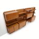 Wall unit with shelves, drawers and cabinets, 1960s.