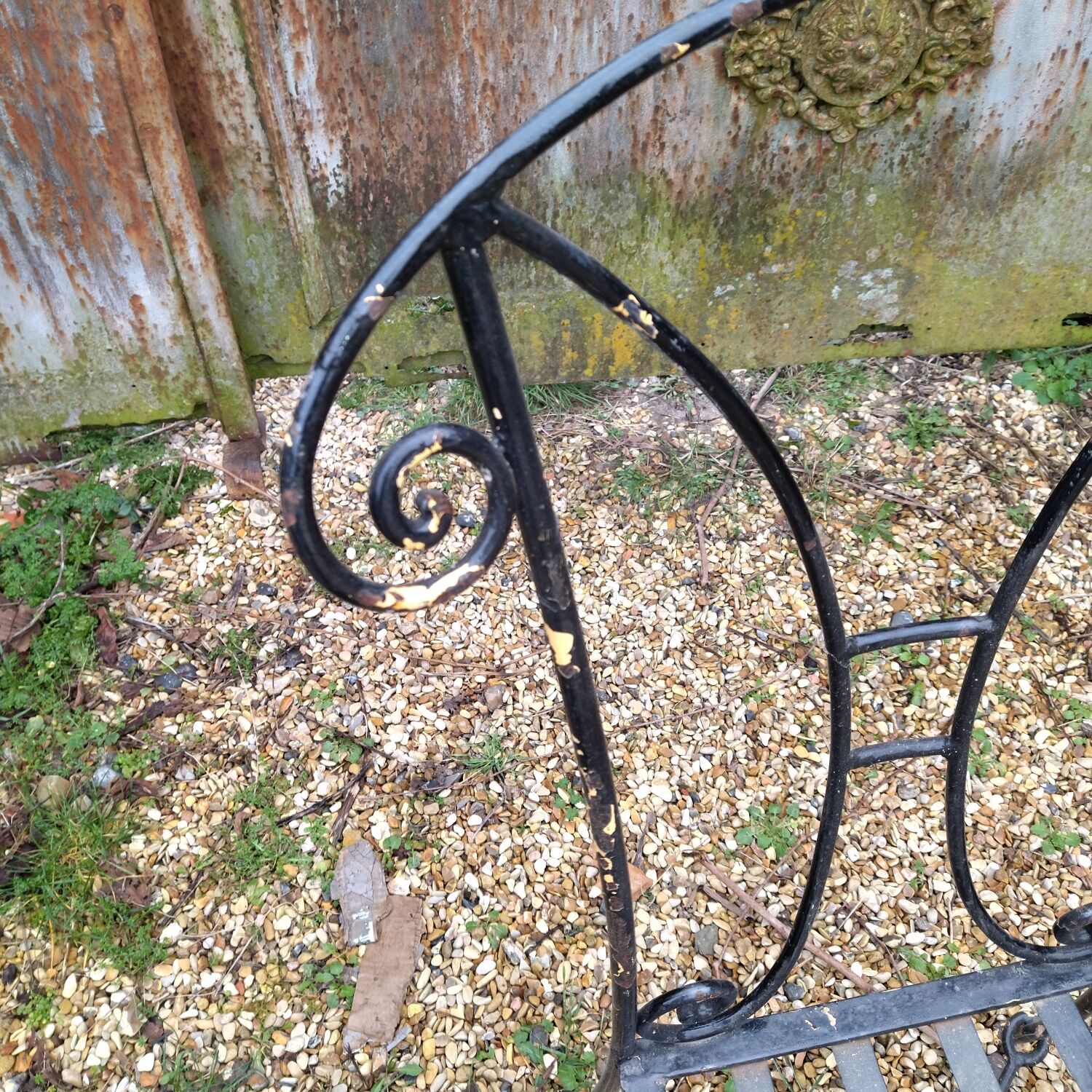 3 wrought iron garden chairs