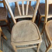 Ensemble de 10 chaises bistrot années 1950-60 vintage Luterma
