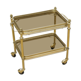 Rolling dessert in gold metal