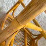 Roche bobois rattan and bamboo armchair