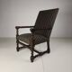English Barley Twist Library Armchair in Dark Oak, circa 1700
