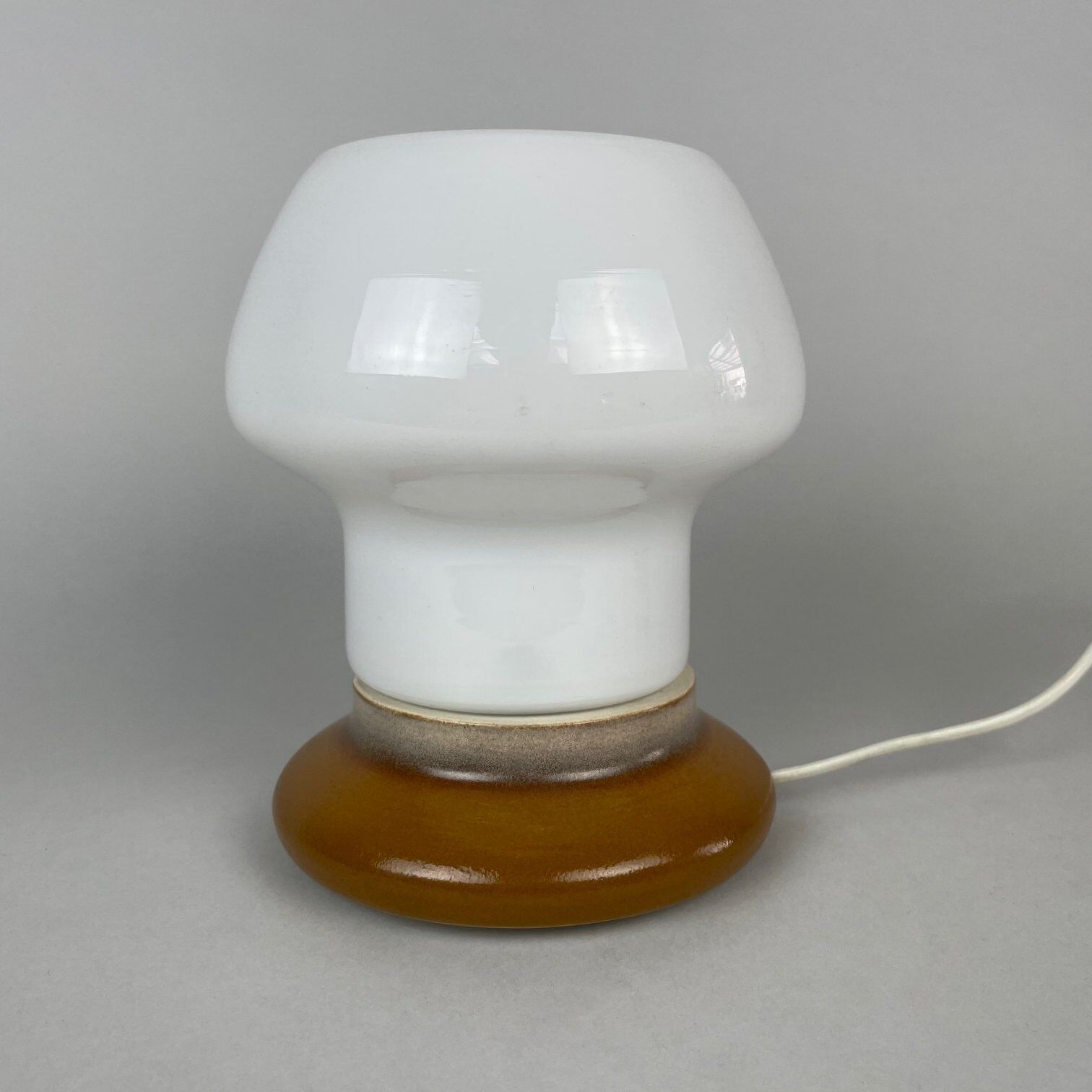 Vintage Glass and Ceramic Table Lamp by Ivan Jakeš, 1960's