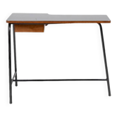 Jacques Hitier for MBO, Desk in oak and black metal, year 1951