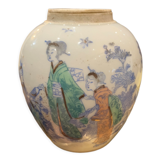 Asian porcelain covered pot