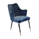 Fauteuil en velours bleu, Italie des années 1950