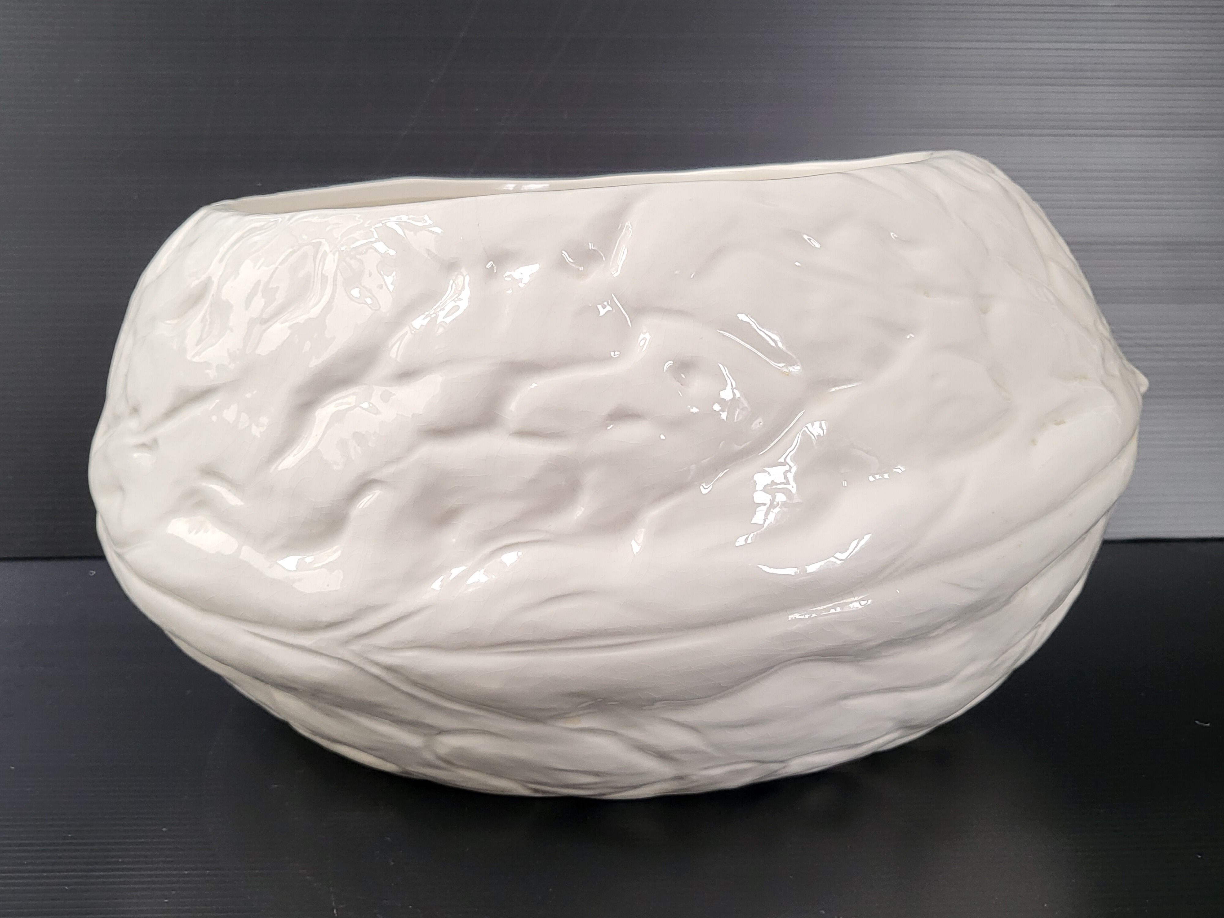 Vintage giant walnut pot cover 1960