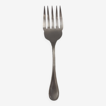 Christofle pearls - fish serving fork 22 cm silver metal tbe