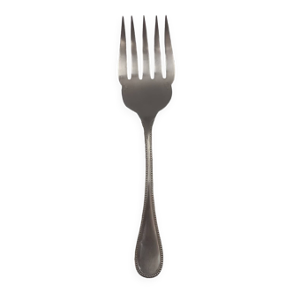 Christofle pearls - fish serving fork 22 cm silver metal tbe