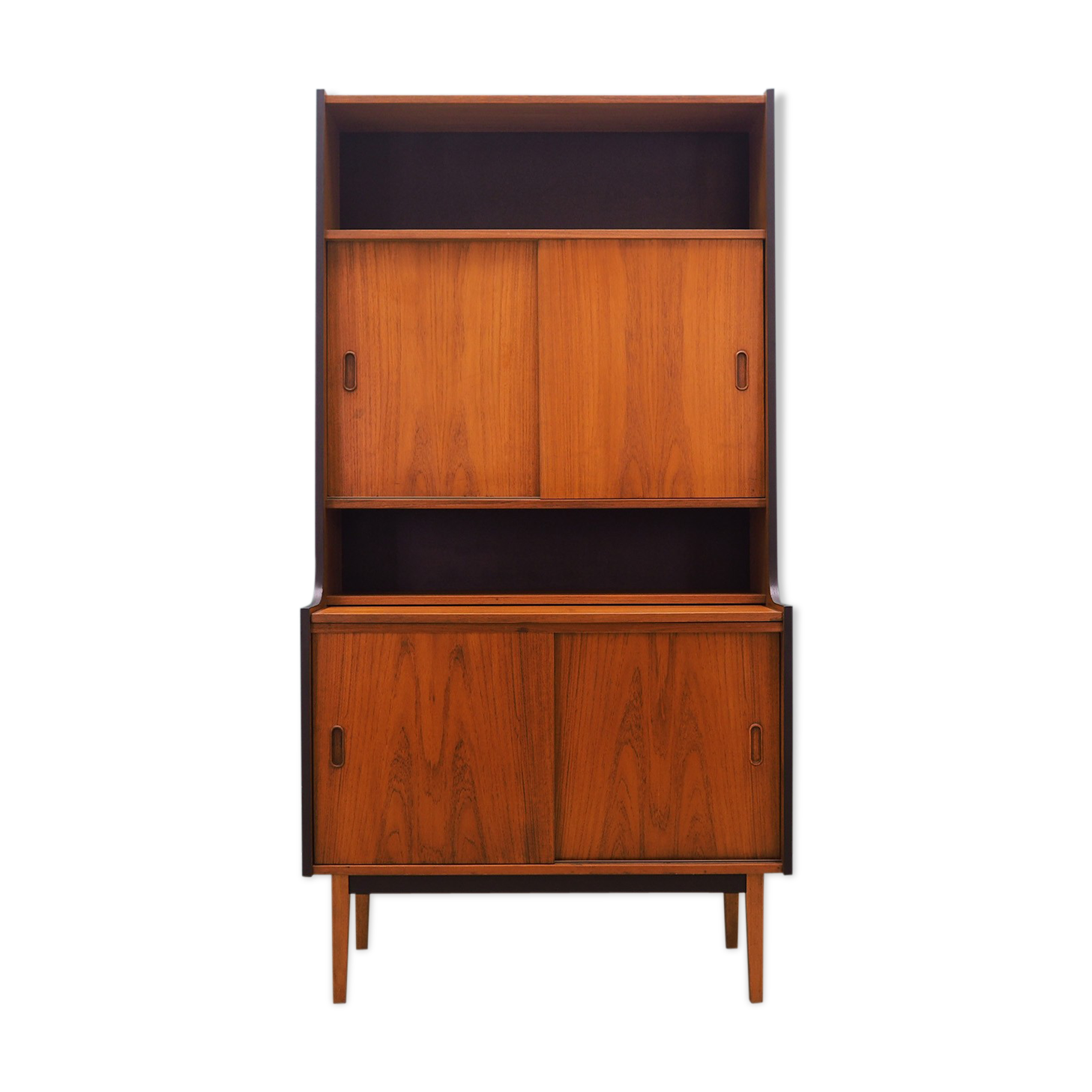 Bookcase teak with bar, Danish design, 70's