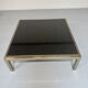 Large Flaminia coffee table designed by Willy Rizzo from the 1970s, metal and stone.