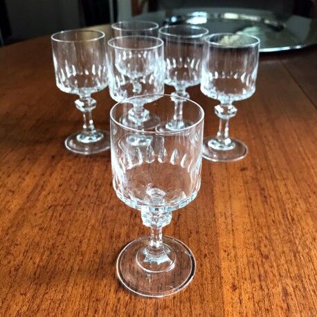 Lot of 6 crystal port glasses