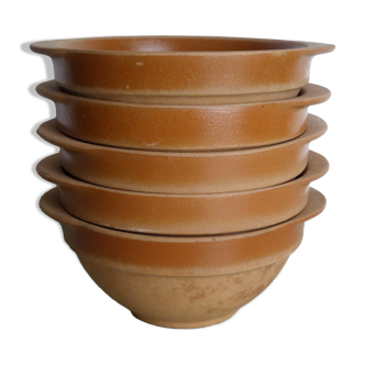 Set of 5 bowls in Gien sandstone