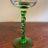 Alsace Bas-Rhin wine glass with turned and chiseled glass base