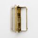 Pair of Curved Clear Ribbed Murano Glass and Brass Wall Sconces