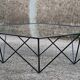 Metal and glass coffee table, 1980