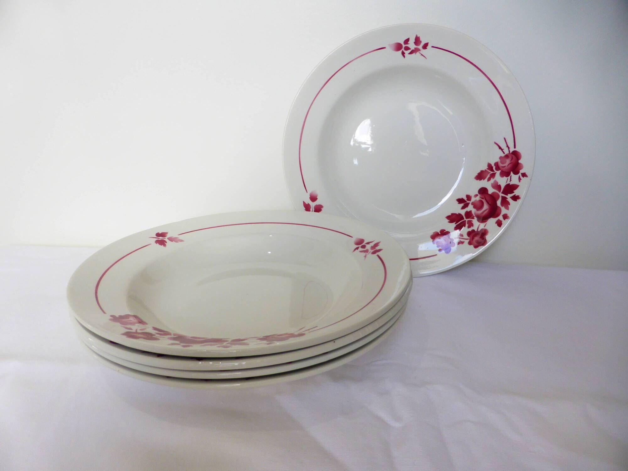 5 assiettes creuses vintage du Moulin des Loups 220627