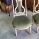 Pair of Louis XVI style chairs from the 18th century with lyre back.