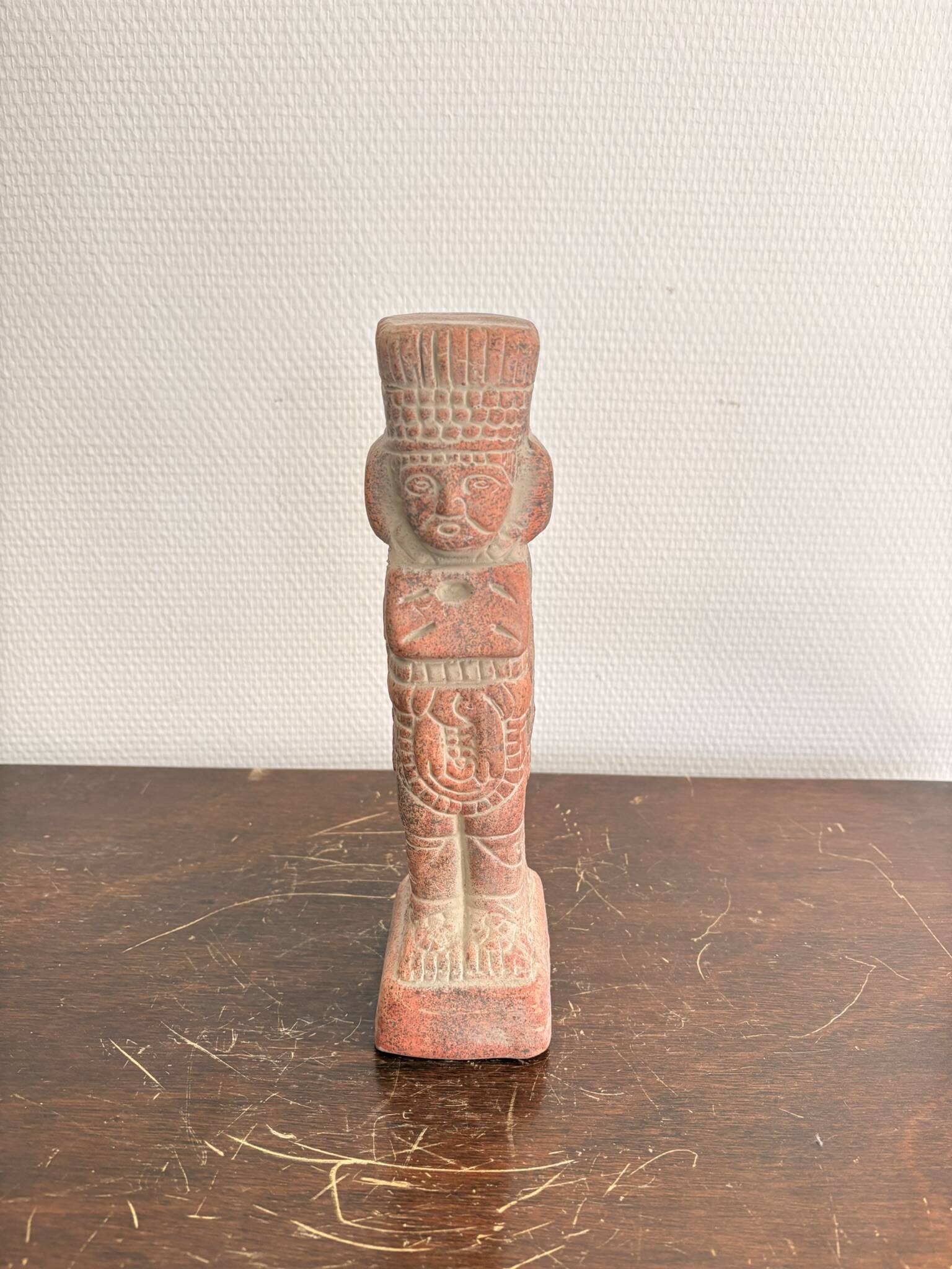 Ancient Atlantean Sculpture from Tula, Toltec Mexico, Terracotta Pottery