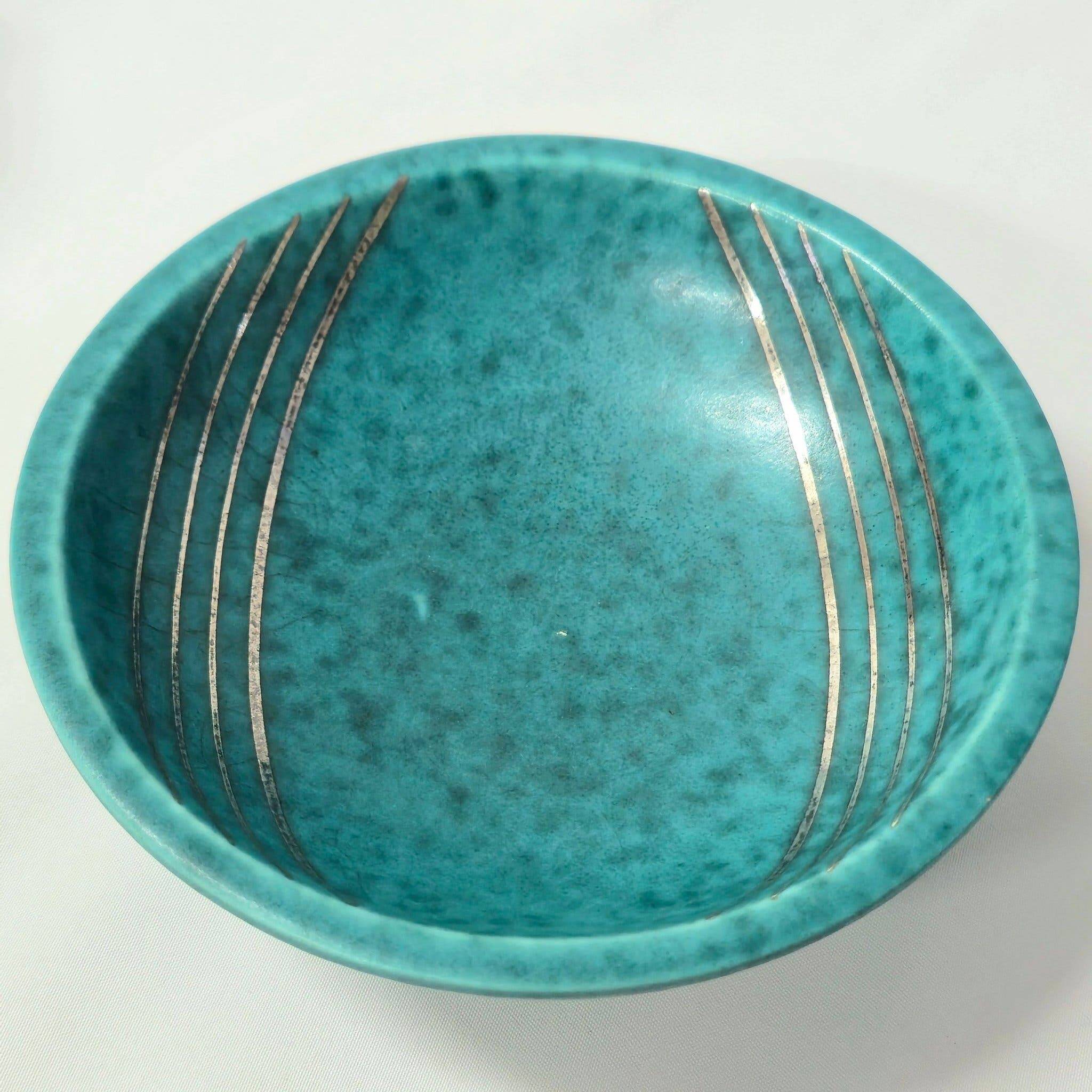 Small pocket bowl "Argenta" Wilhelm Kåge Gustavsberg Art Deco ceramic