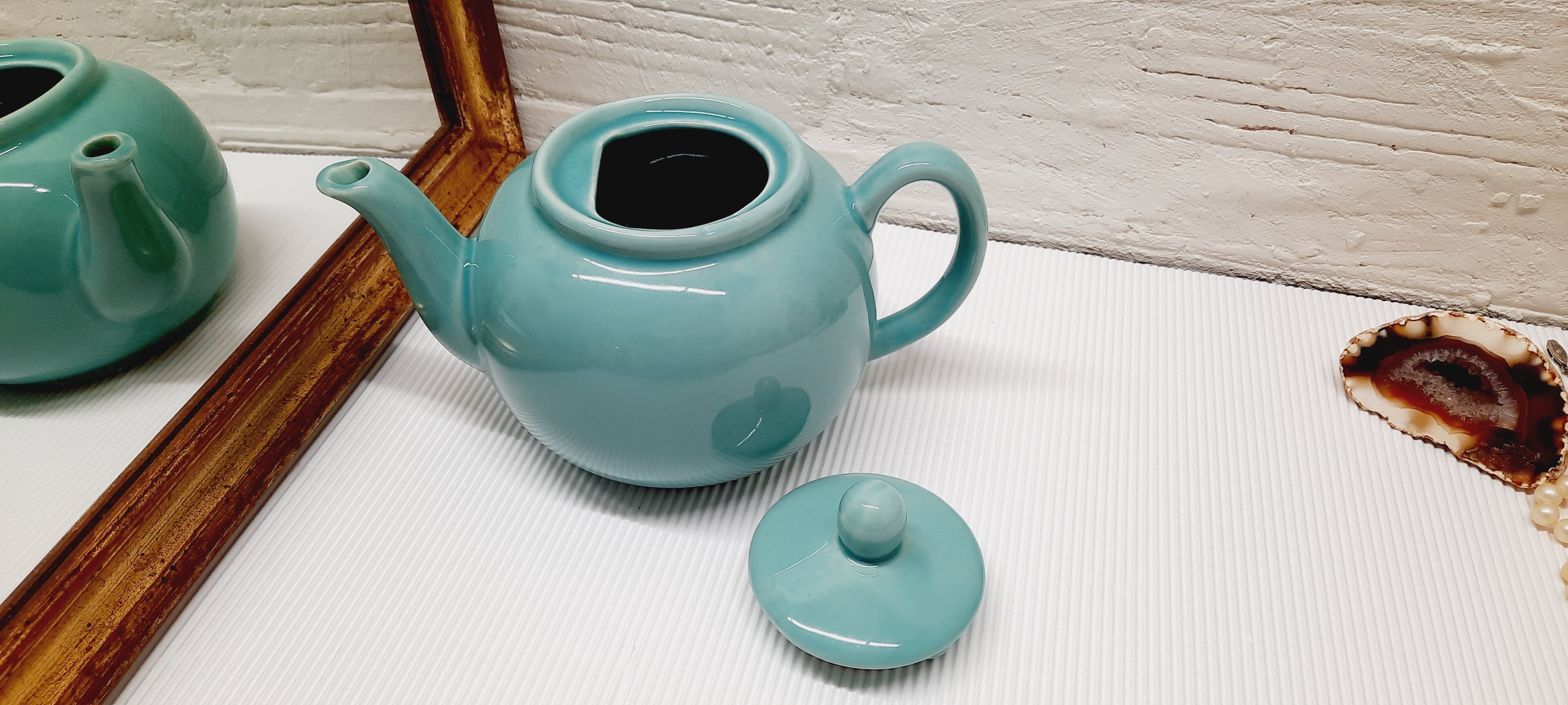 Celadon green teapot