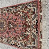 Tapis persan tabriz en laine et soie fait sur soie 70 raj