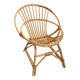 Fauteuil corbeille enfant en rotin vintage