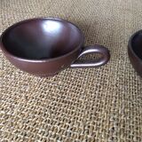 4 sandstone cups