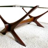 Condor coffee table by frederik schriever-abeln  with new glass tabletop