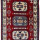 Vintage caucasian kazak handmade carpet 122cm x 185cm 1970s, 1c521