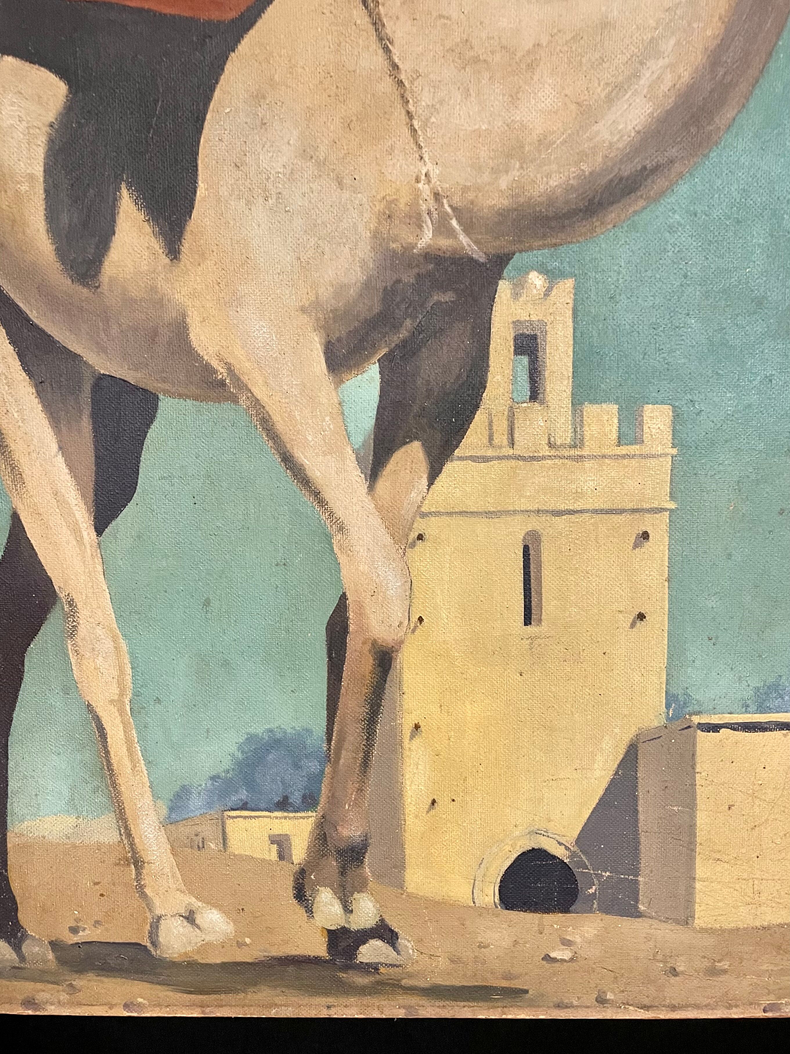 Oil on cardboard Orientalist School