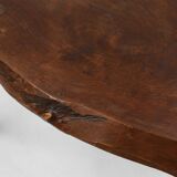 Mid-century Wabi Sabi stool or side table in oak, France ca. 1850