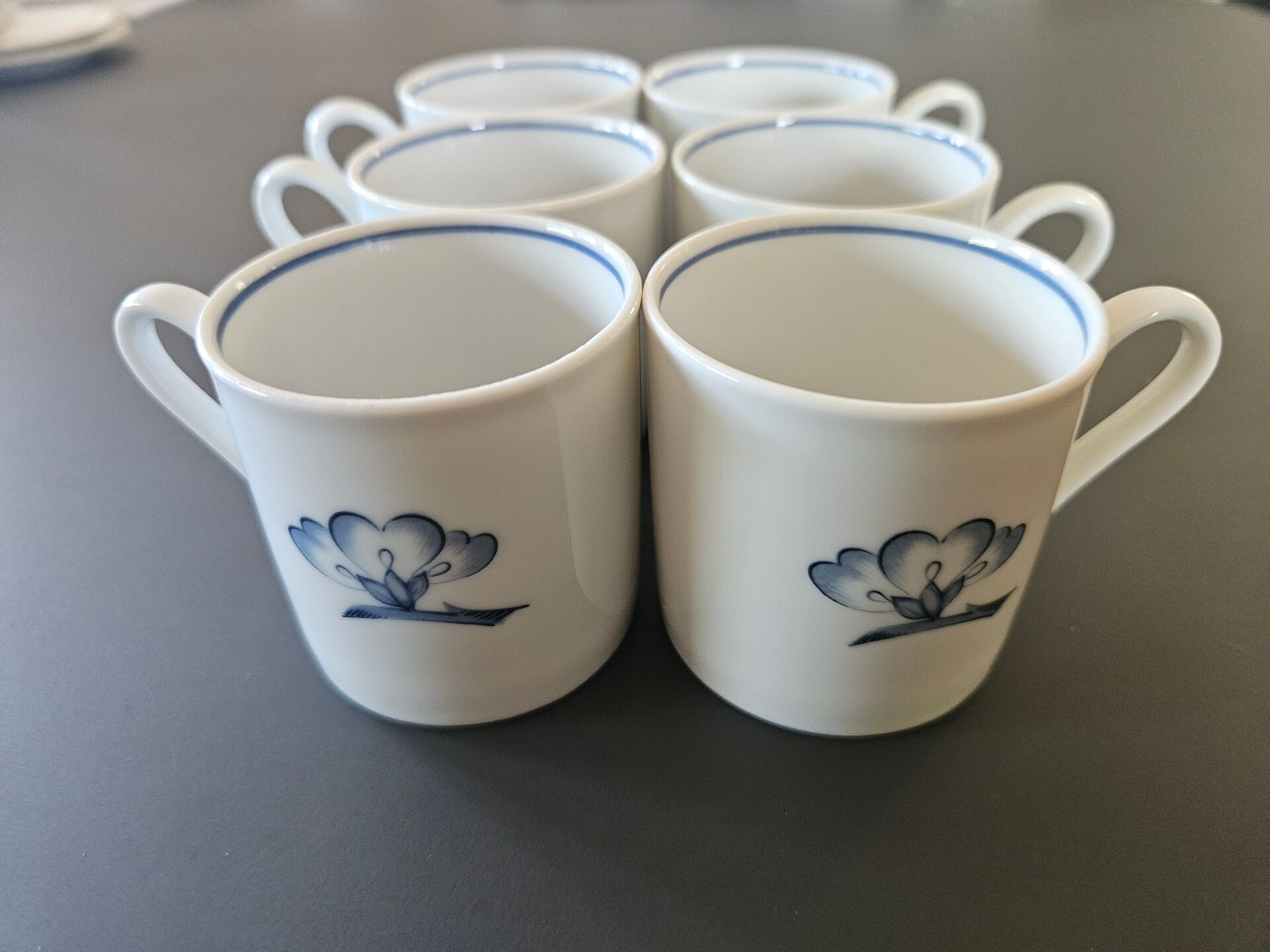 Lot de 6 tasses à café vintage en porcelaine - Winterling Bavaria