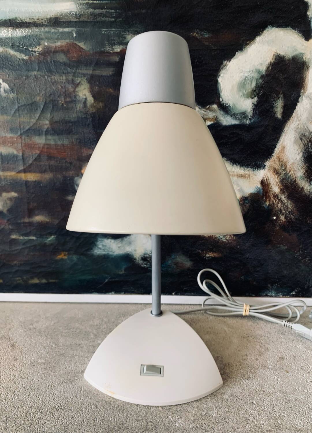 Vintage desk lamp - solid wood, Belgium