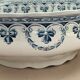 Large antique salad bowl Saint-Amand and Hamage Santiago fine earthenware blue