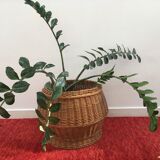 Xxl braided basket in wicker rattan