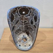 Glazed ceramic candlestick by Bernard Buffat