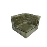Vintage Modular Velvet Sofa Olive 2 seater