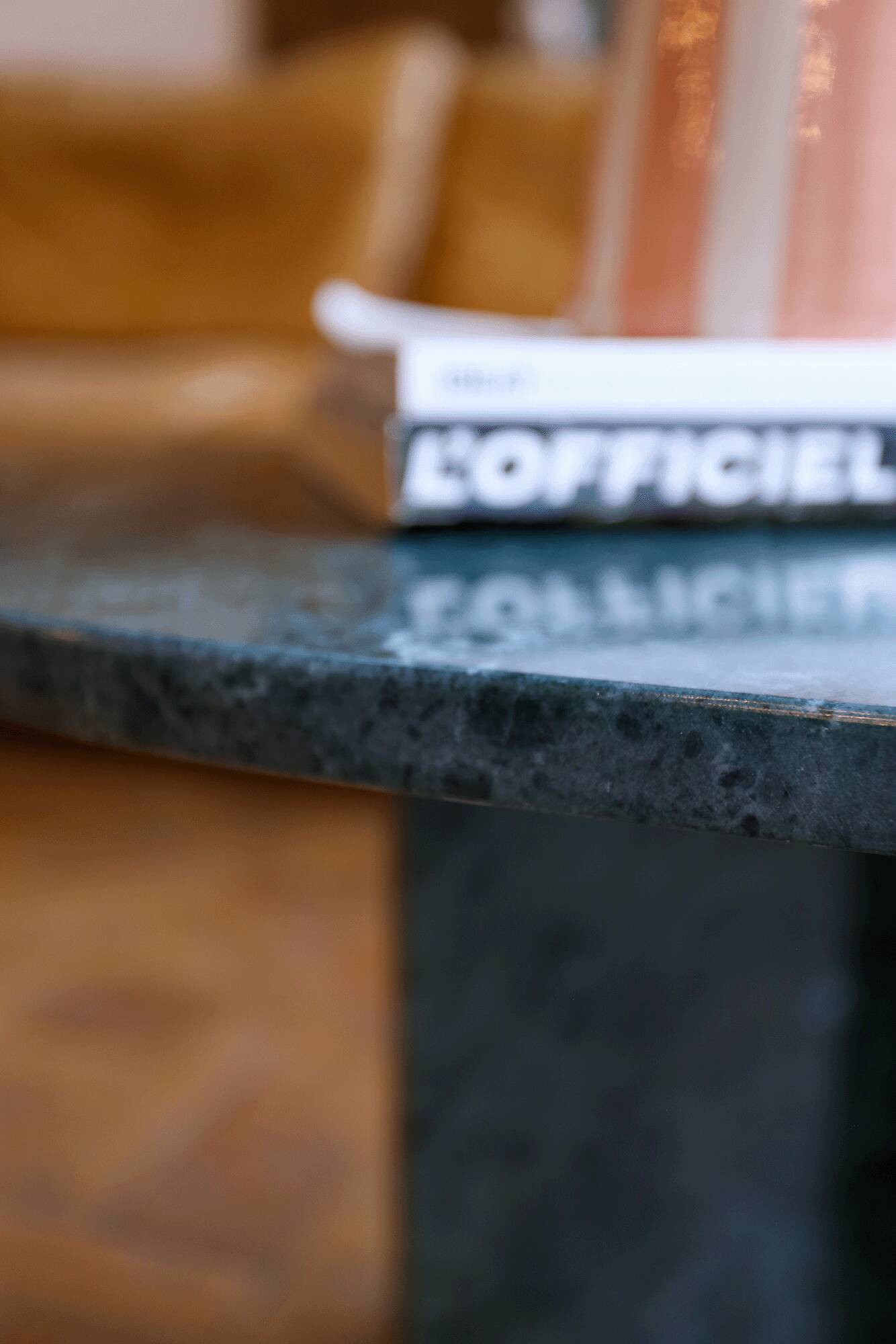 Emerald marble coffee table