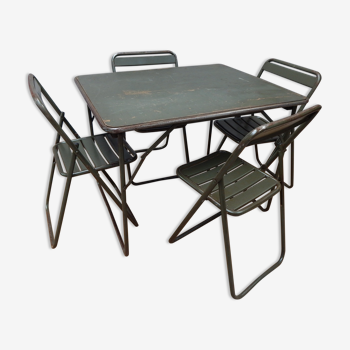 Ensemble de table et 4 chaises années 80