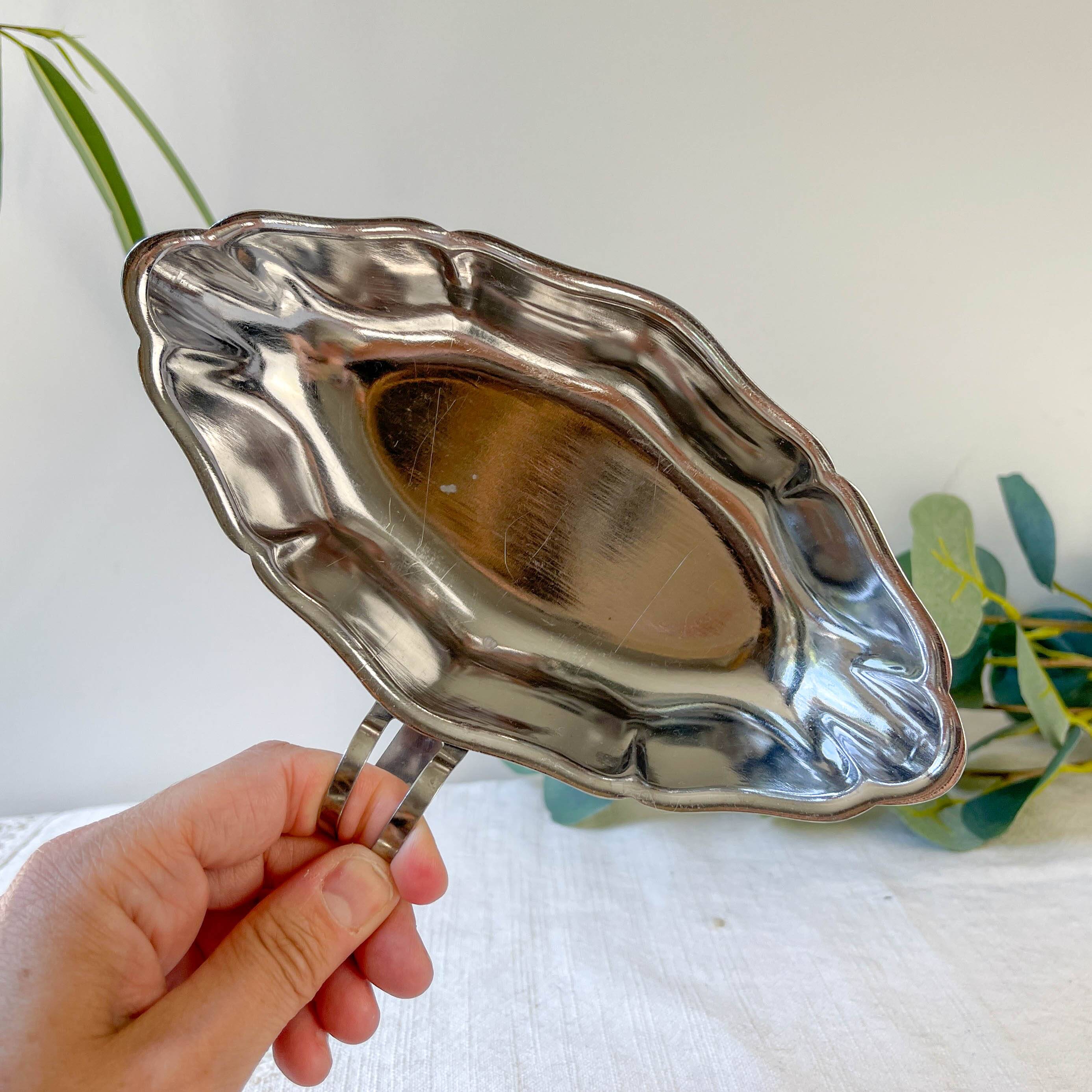 Vintage stainless steel gravy boat from the 70s