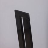 SET OF 4 VINTAGE 1970S WOOD AND LEATHER CHAIRS DESIGN P COSTANTINO FOR ELLO