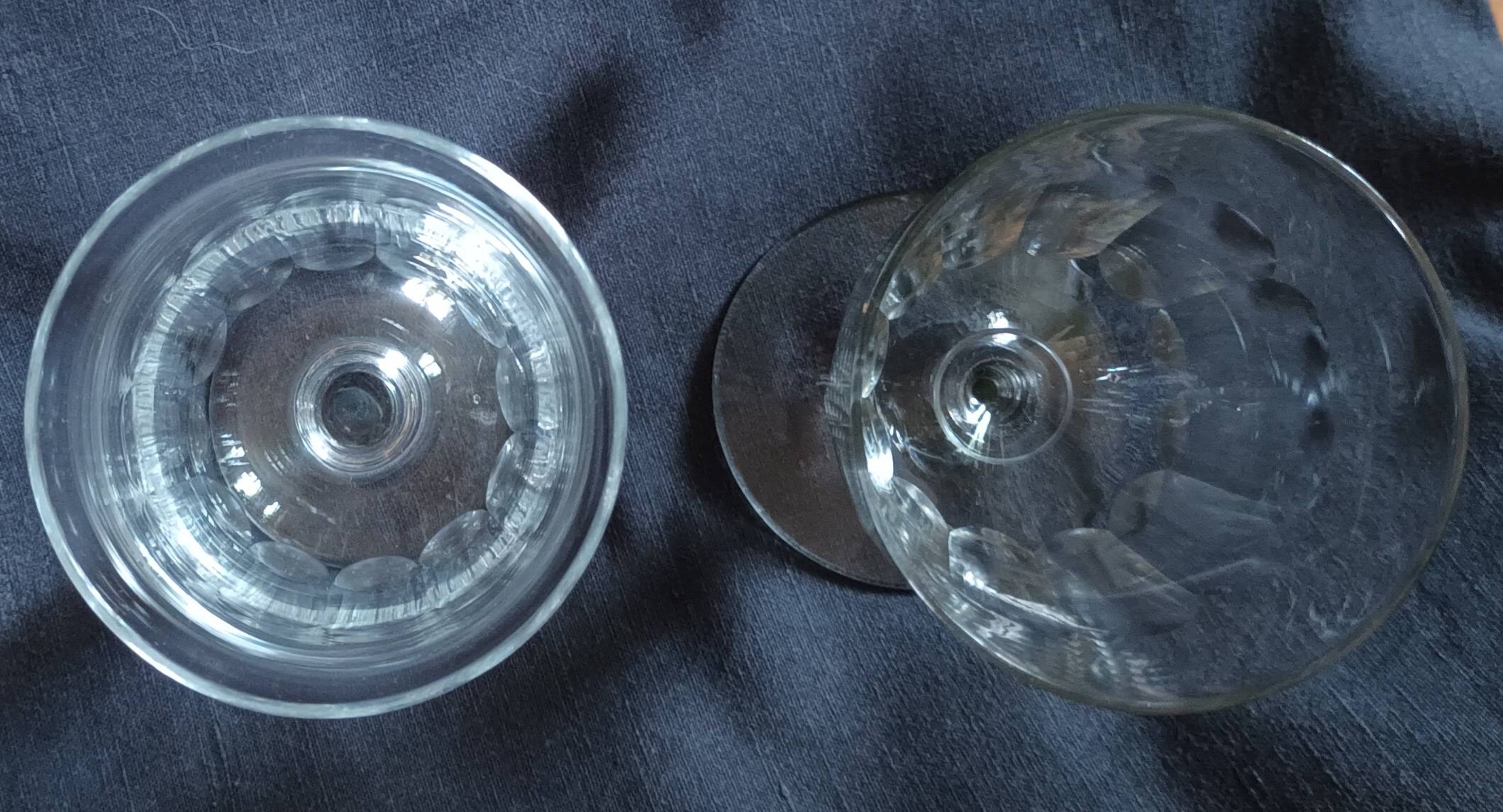 2 verres cristal