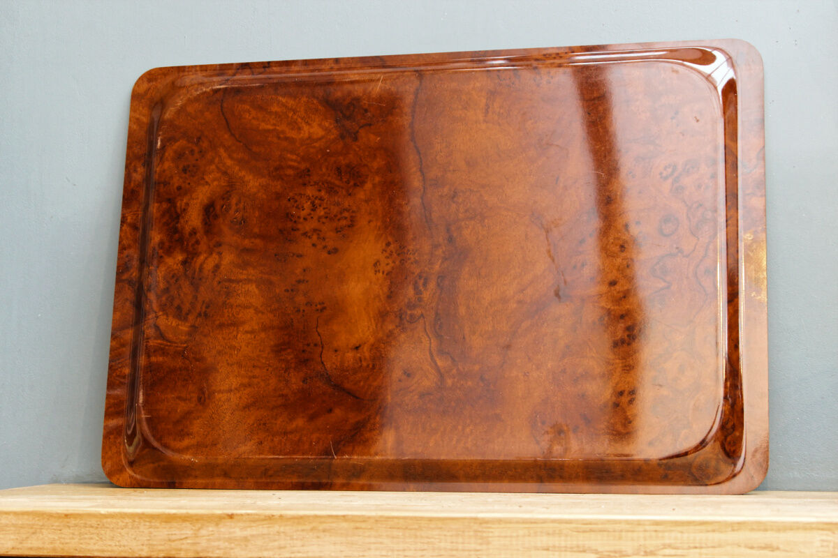 Wood imitation serving tray