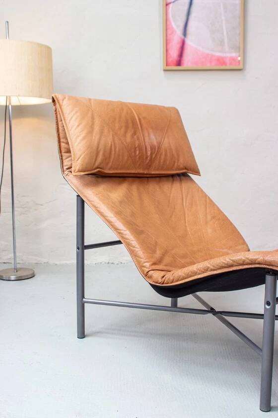 Vintage IKEA Skye Lounger Easy Chair Leather 90s