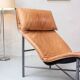 Vintage IKEA Skye Lounger Easy Chair Leather 90s
