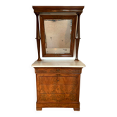 Louis Philippe dressing table chest of drawers in mahogany and 19th century veneer